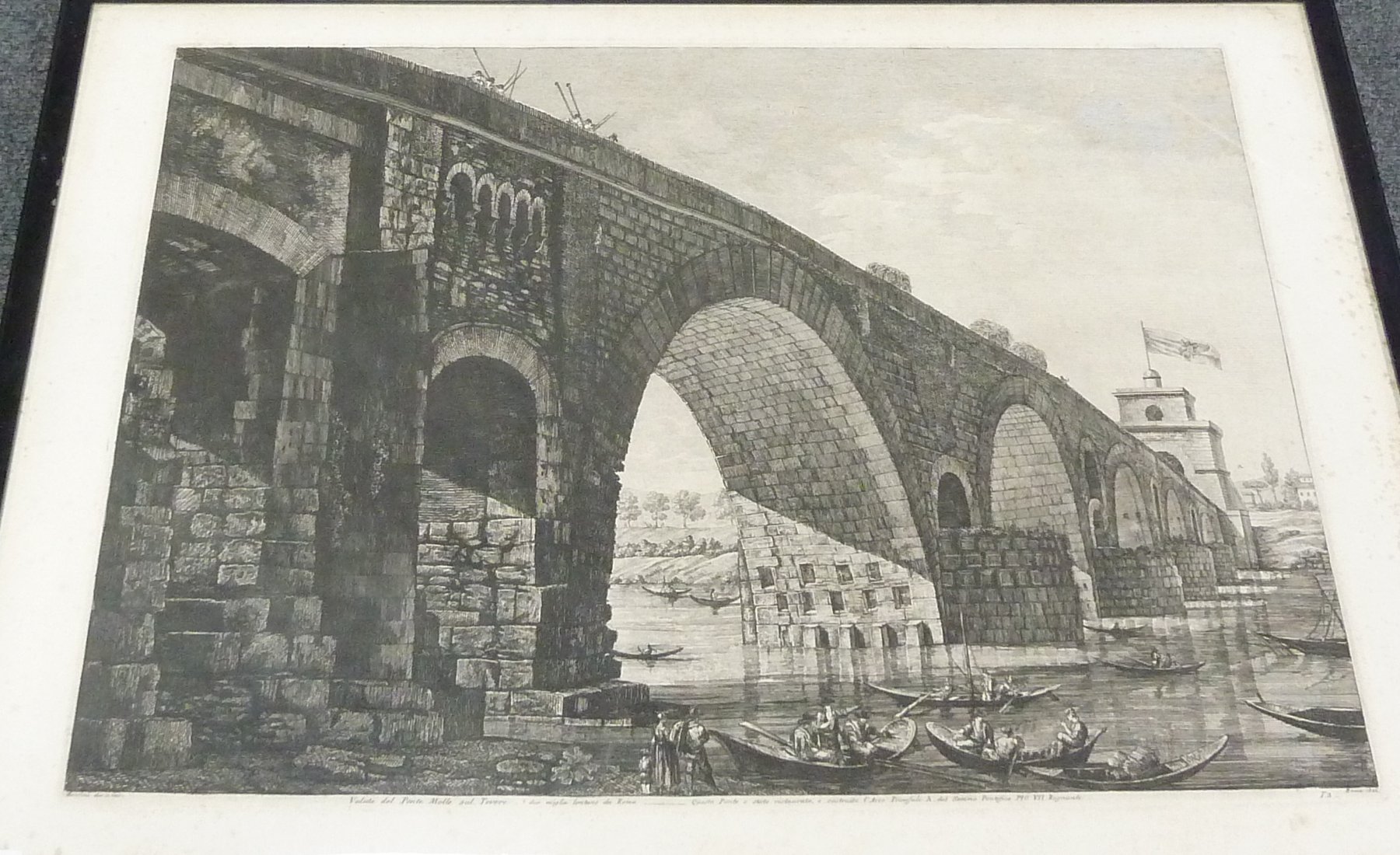 Appraisal: Rossini Veduta de Ponte Molle sul Terre Roma engraving cm