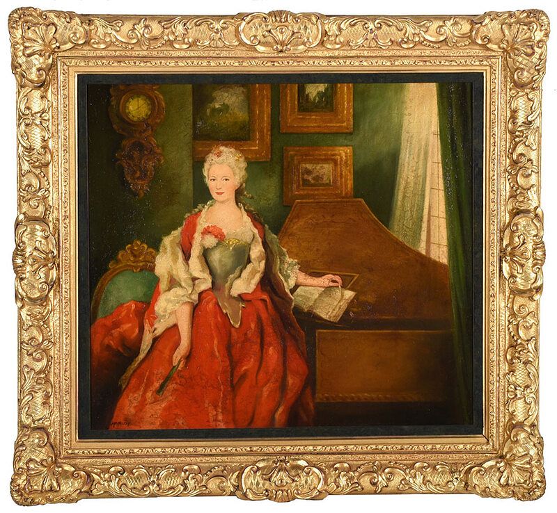 Appraisal: After Nicolas de Largilli re French Portrait of Marguerite de