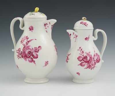 Appraisal: Two Hot Water Jugs Vienna th Century Both having similar