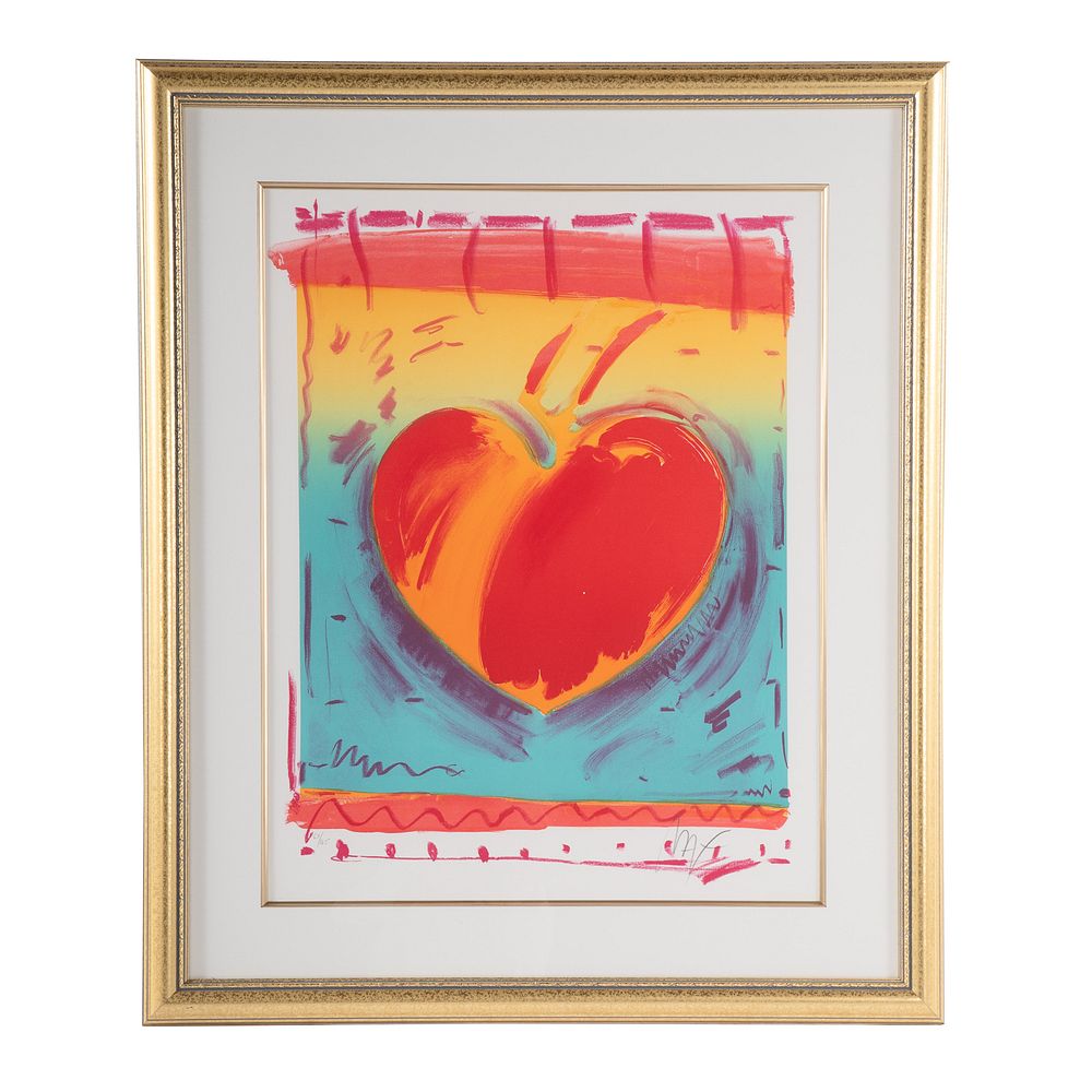 Appraisal: Peter Max Heart II German American b Color serigraph ed