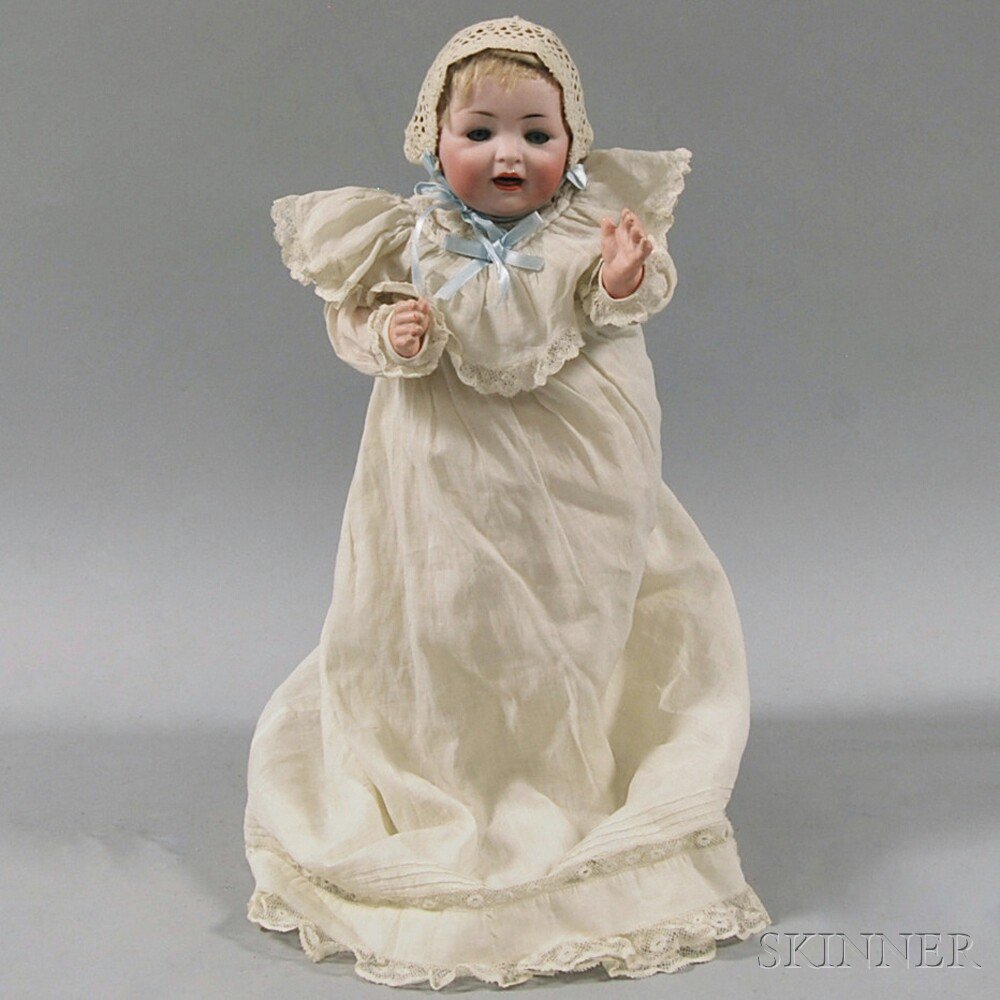 Appraisal: German Bisque Socket Head Character Baby c s light blue