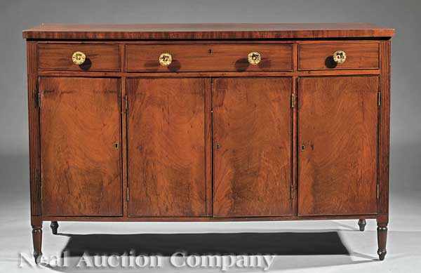 Appraisal: An American Late Federal Mahogany Sideboard in the Sheraton Taste