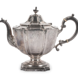 Appraisal: An American Silver Teapot WM B Durgin Co Circa model