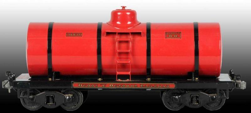 Appraisal: Pressed Steel Buddy L Outdoor Railroad Tank Car Description T-Reproduction