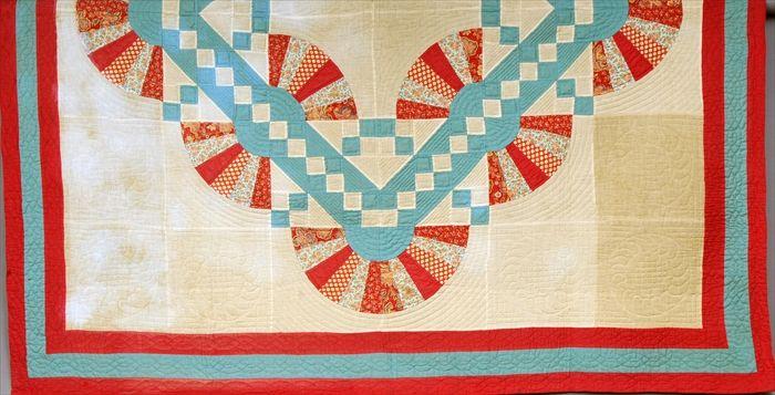 Appraisal: American Cotton and Linen Quilt x in