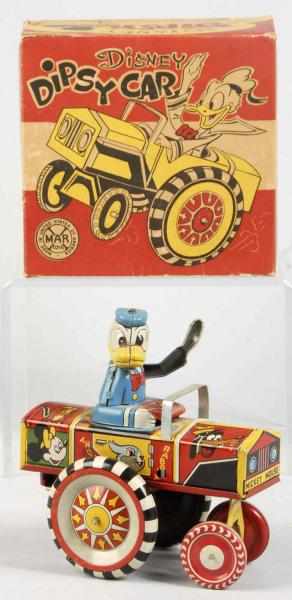 Appraisal: Tin Marx Disney Donald Duck Dipsy Car Wind-Up Toy Description