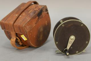 Appraisal: Bradford Anthony Boston salmon reel bakelite and nickel silver in