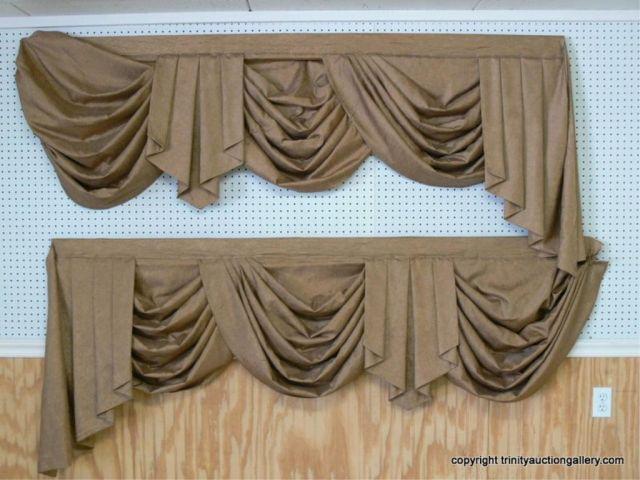 Appraisal: Pair of Custom Made Drapery Valences Decorator - As made