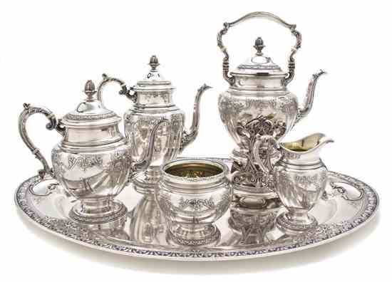 Appraisal: An American Sterling Silver Tea and Coffee Service Gorham comprising