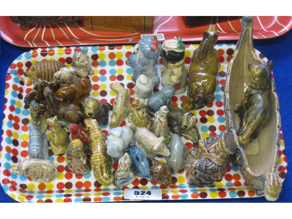 Appraisal: Lot comprising assorted Wade Whimsies and a Wade longboat