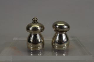 Appraisal: Baldwin Miller Sterling Silver Salt Pepper Shakers Both stamped B