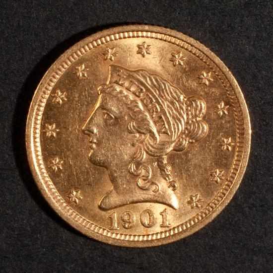 Appraisal: United States coronet type gold quarter eagle MS- Estimate -