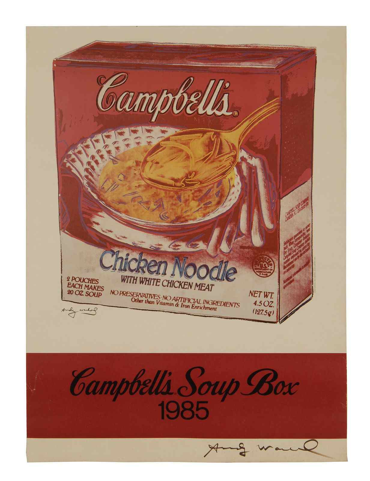 Appraisal: ANDY WARHOLAmerican - Campbell's Soup Box '' Signed in black