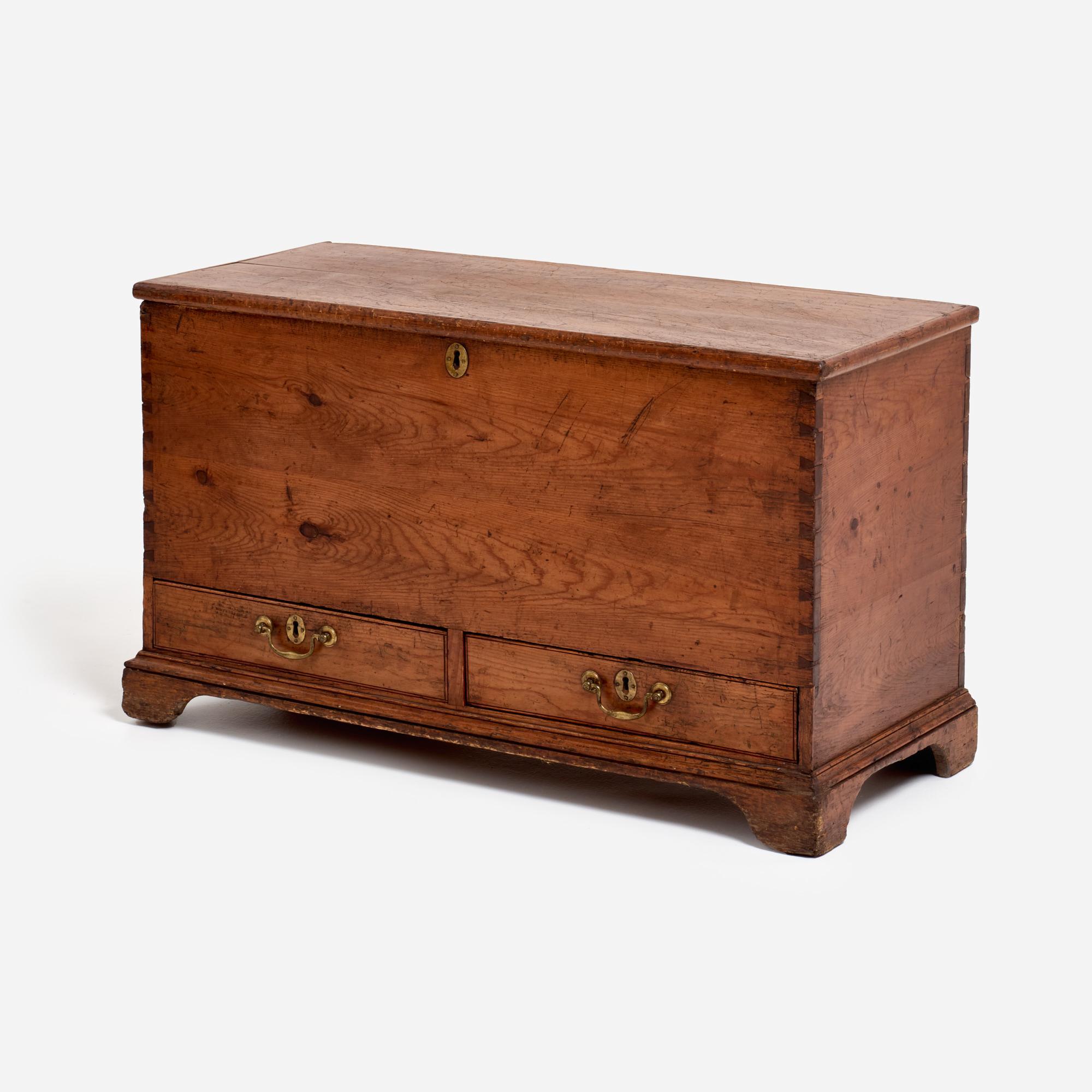 Appraisal: NEW ENGLAND PINE BLANKET CHEST CA EARLY TH C A