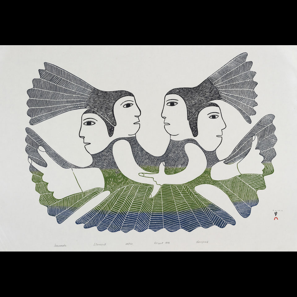 Appraisal: KENOJUAK ASHEVAK - E - Cape Dorset SEAMAIDS stonecut x