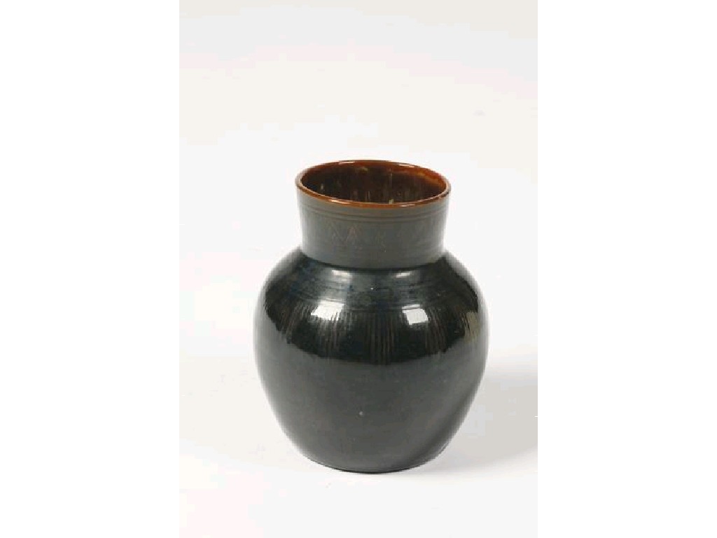 Appraisal: CHRISTOPHER DRESSER AN ART POTTERY VASE with impressed geometric decoration