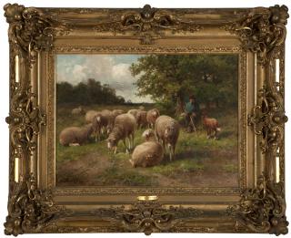 Appraisal: Cornelis van Leemputten Shepherd and his flock signed lower left