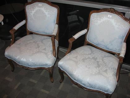 Appraisal: Pair of Louis XV style chaises a la reine The