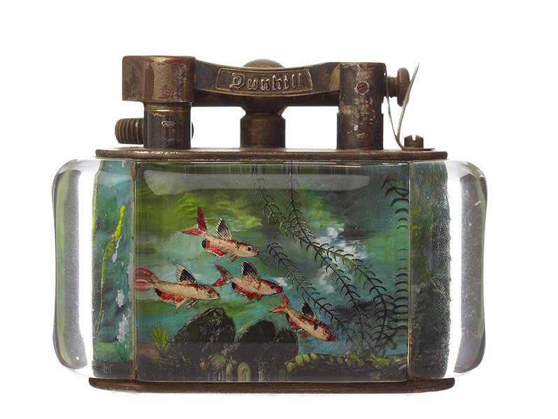 Appraisal: A DUNHILL AQUARIUM TABLE LIGHTER MID- TH CENTURY