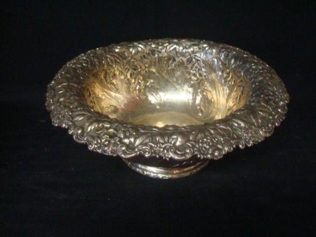 Appraisal: Sterling Gorham Mfg Co Ornate Bowl Has monogram on center