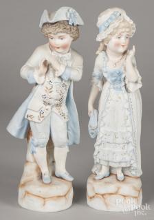 Appraisal: Pair of bisque figures of a boy and girl in