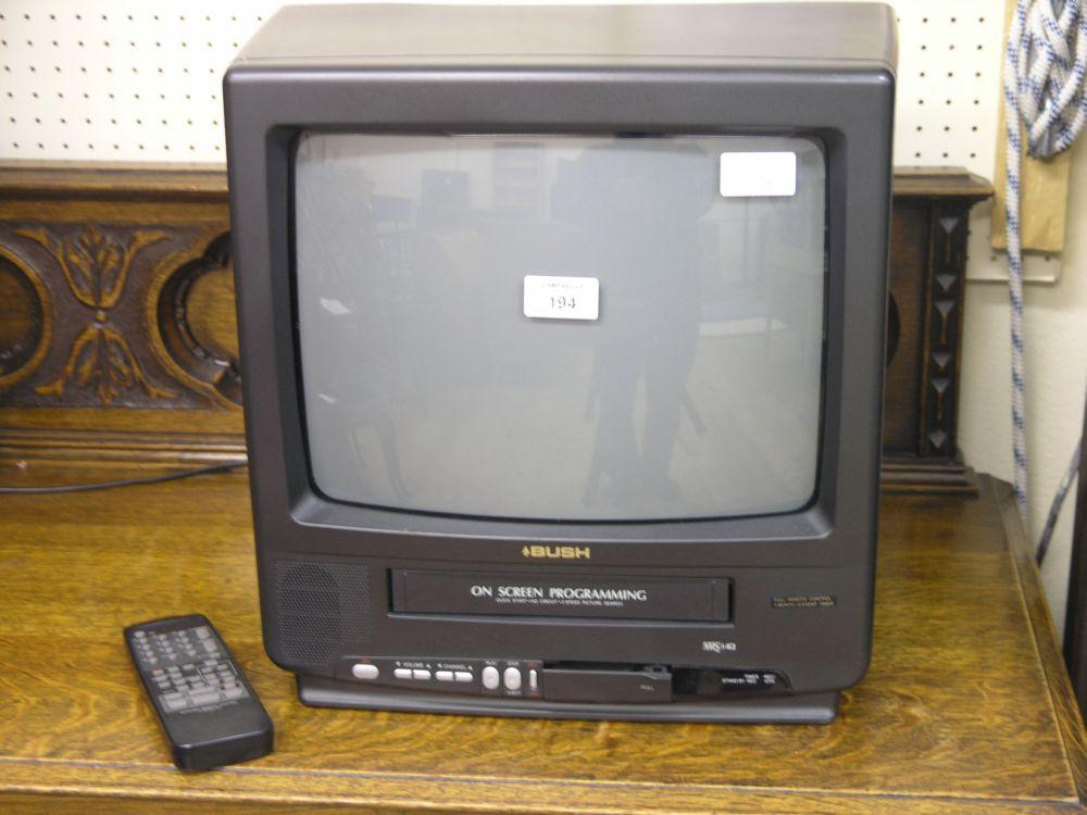 Appraisal: A Bush portable television with VHS video complete with remote