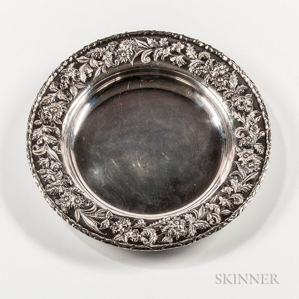 Appraisal: S Kirk Son Inc Sterling Silver Repousse Charger S Kirk