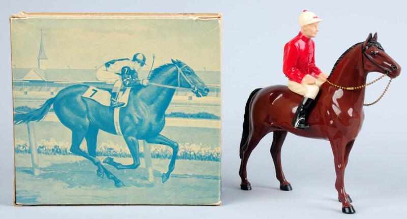 Appraisal: Hartland Turf King Thoroughbred Horse Jockey Includes original box marked