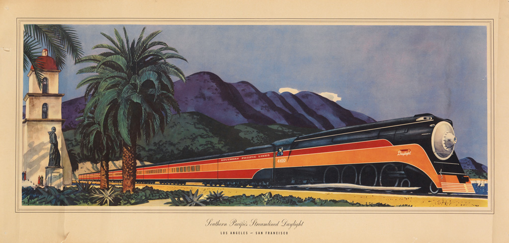 Appraisal: FRED LUDEKENS - SOUTHERN PACIFIC'S STREAMLINED DAYLIGHT Circa x inches