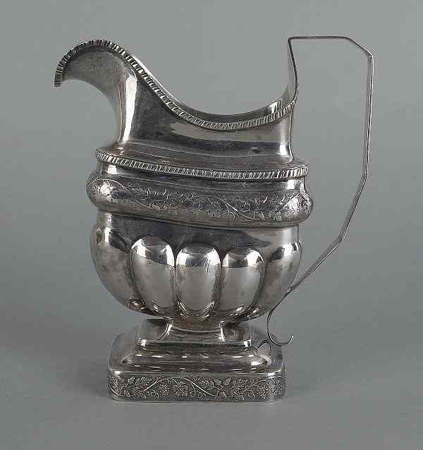 Appraisal: Philadelphia silver creamer early th c bearing the touch of