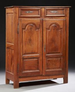 Appraisal: French Louis XIV Carved Walnut Cupboard mid th c the