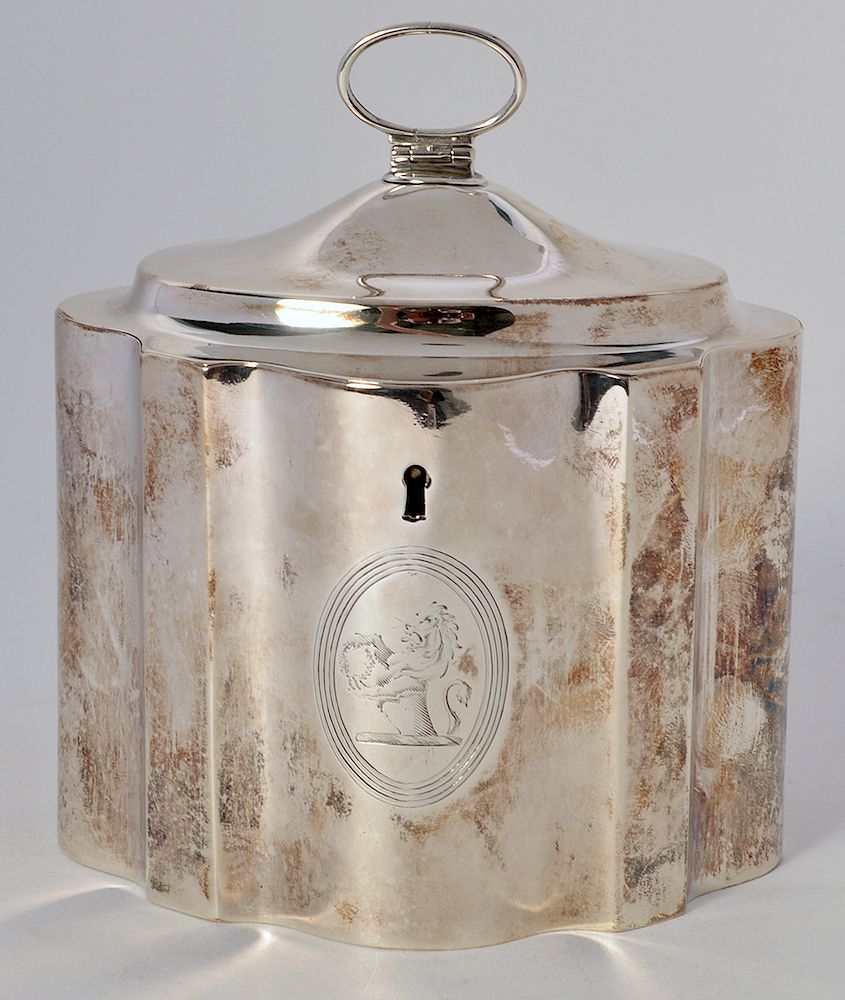 Appraisal: Early Sterling Silver Tea Caddy Hallmarked on bottom sterling silver