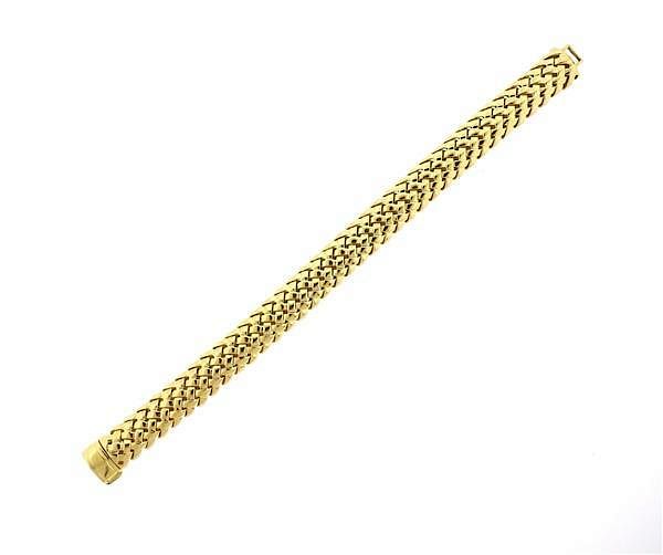 Appraisal: Tiffany Co k Gold Basket Weave Motif Bracelet METAL k