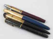 Appraisal: A mixed lot comprising two Parker fountain pens an Eversharp