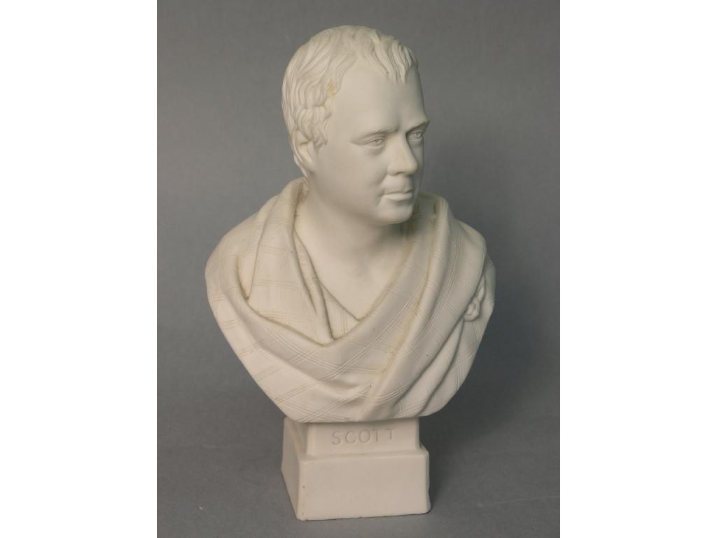 Appraisal: A Victorian Robinson and Leadbetter parian portrait bust 'Scott' on