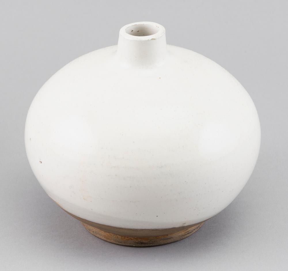 Appraisal: KOREAN WHITEWARE STONEWARE VASE JOSEON DYNASTY HEIGHT KOREAN WHITEWARE STONEWARE