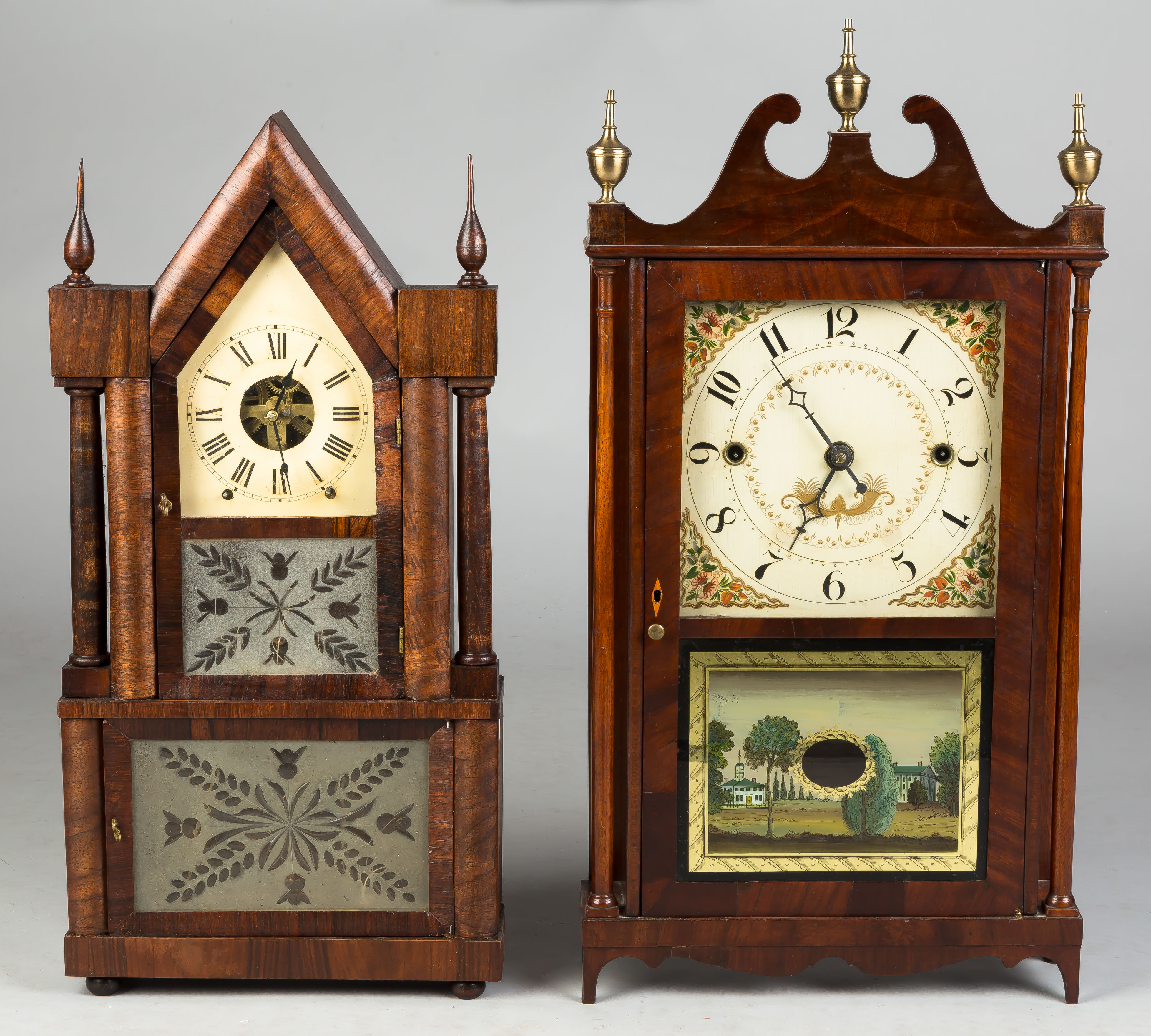 Appraisal: Birge Fuller Steeple Shelf Clock Mahogany case with altered side