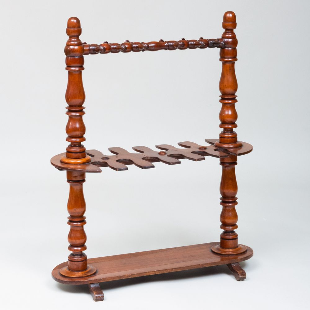 Appraisal: Victorian Mahogany Boot Rack x x in By repute Drum