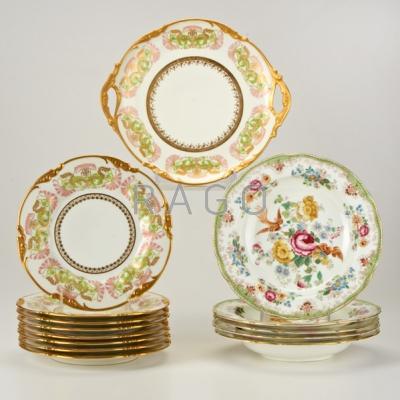 Appraisal: LIMOGES ETC Fourteen pieces including Jean Pouyat Limoges eight plates