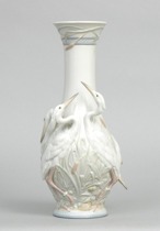 Appraisal: Lladro Heron's Realm Vase Sculptor Jose Luis Alvarez Issued Not