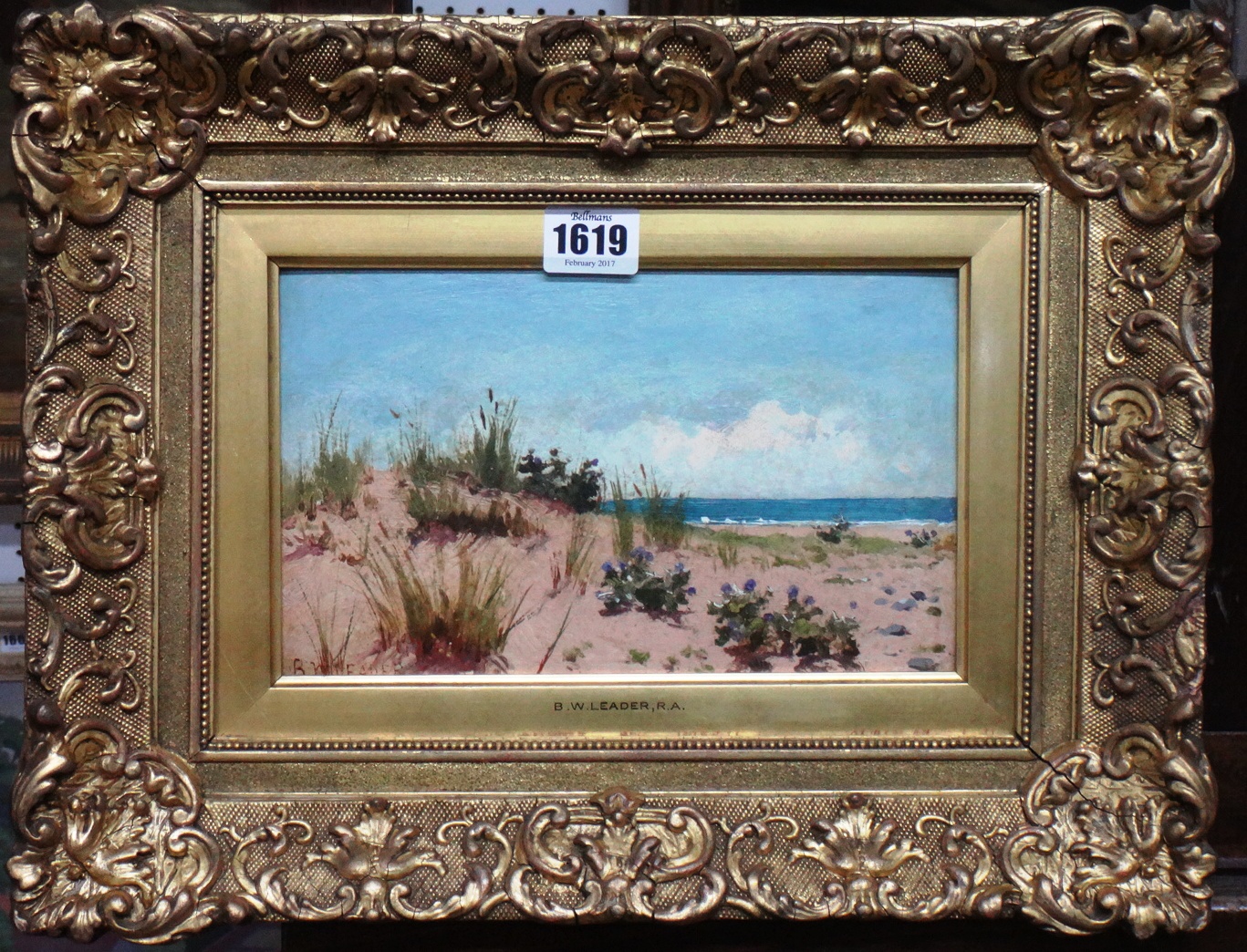 Appraisal: Benjamin Williams Leader - Sand dunes oil on board signed