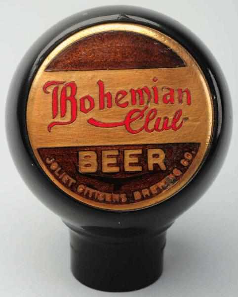 Appraisal: Bohemian Club Beer Tap Knob Joliet Clean and bright face