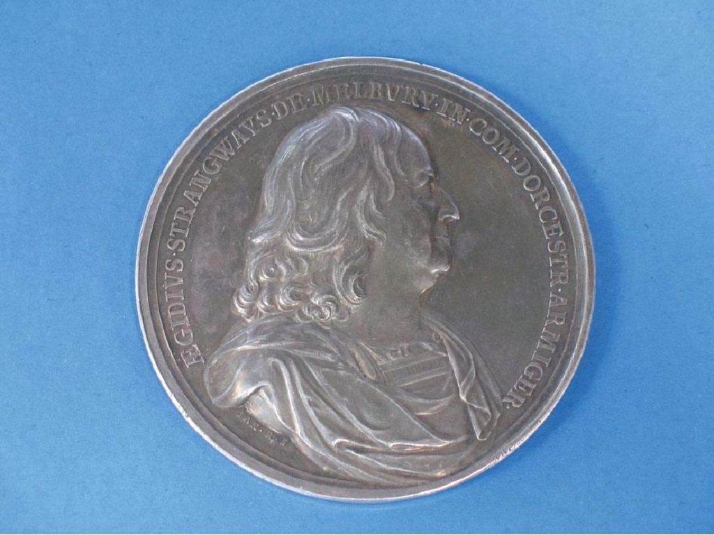 Appraisal: GIDIUS STRANGWAYS A COMMEMORATIVE MEDAL struck with a portrait bust