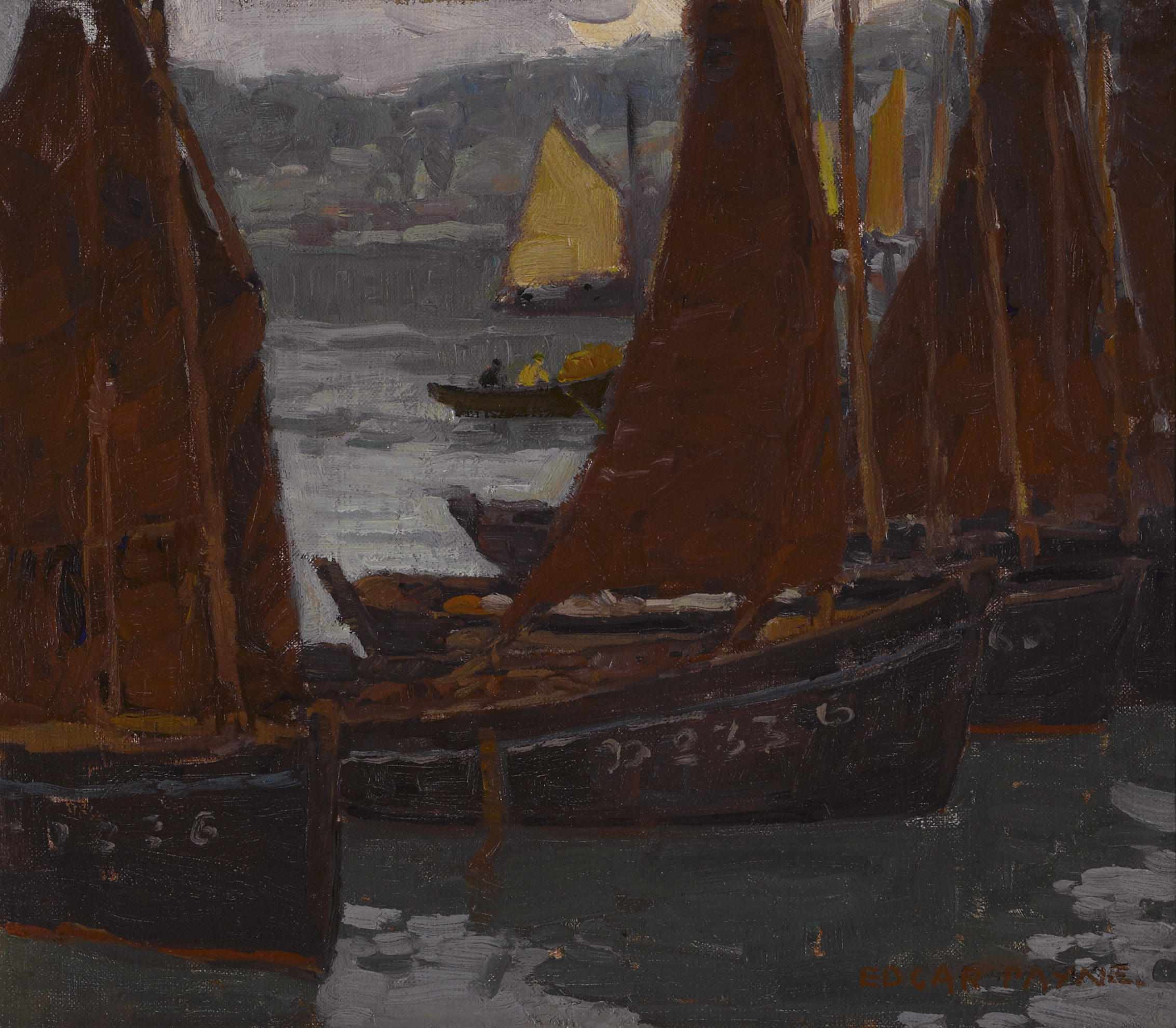 Appraisal: Edgar Payne - Fishing boats signed 'Edgar Payne ' lower