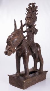 Appraisal: Benin Bronze Sculpture BENIN BRONZE Large lost-wax cast bronze sculpture