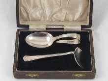 Appraisal: A childs silver spoon and pusher hallmarked for Sheffield c