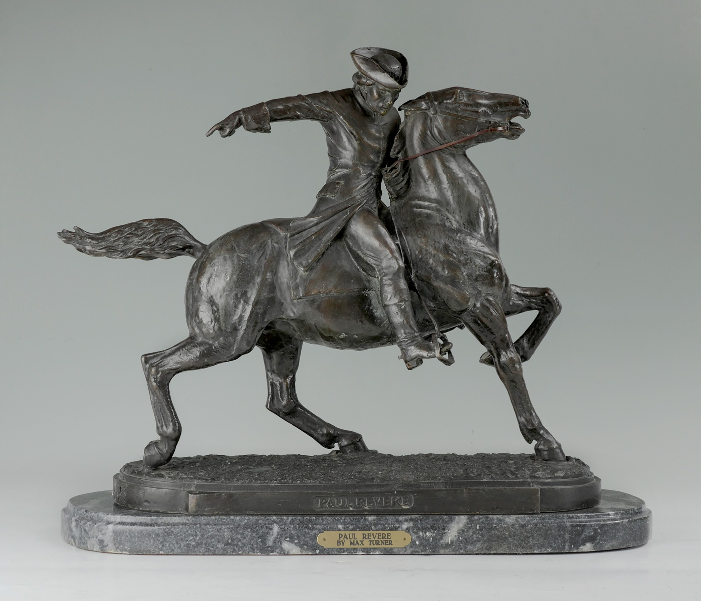 Appraisal: TURNER Max American th Century Paul Revere Bronze '' h