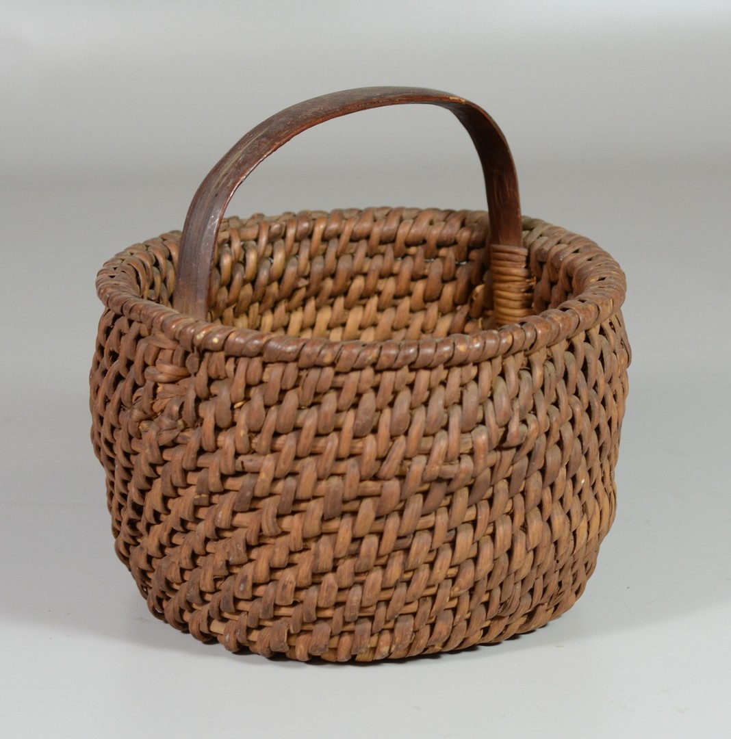 Appraisal: Unusual Woven Rattan Basket diameter high RCA LLC