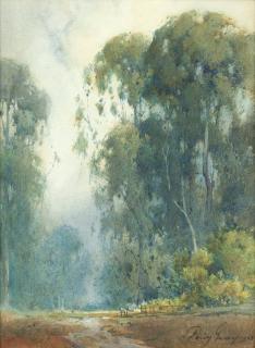 Appraisal: Percy Gray Eucalyptus trees signed and dated lower right Percy