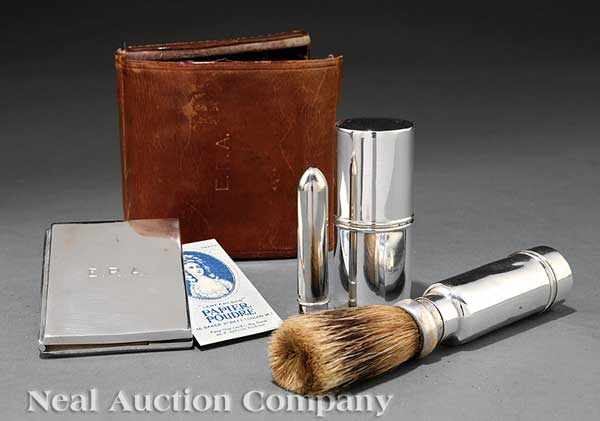 Appraisal: A Set of American Sterling Silver Shaving Accessories Meriden Britannia